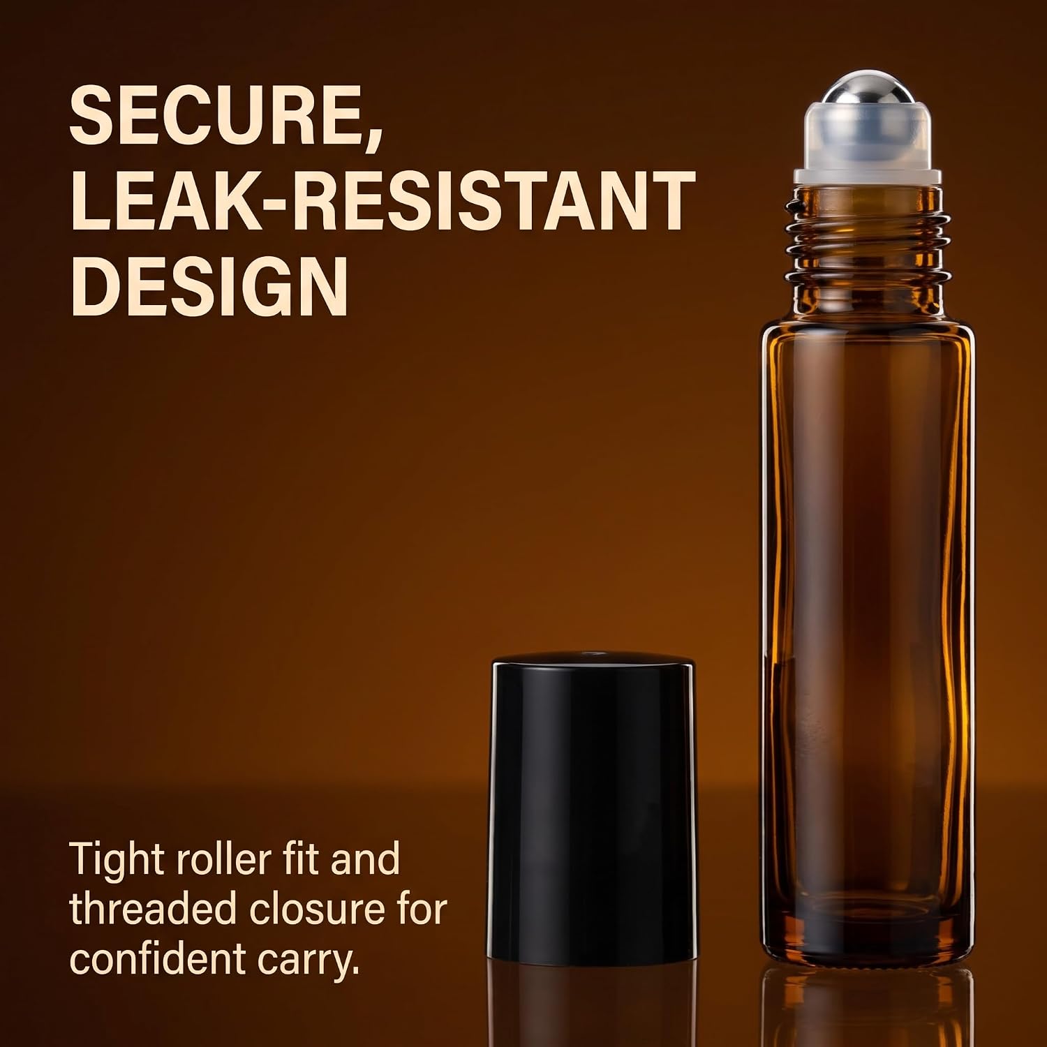 10ml Roller Bottles for Essential Oils, 6Pcs Glass Roll on Bottles, Refillable Perfume Bottle, with Stainless Steel Roller Balls thumbnail
