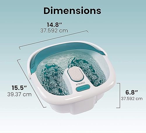 Miniatura 6 de Homedics Bubble Elite - Masajeador de pies con refuerzo de calor, centro de pedicura extraíble 2 en 1, control táctil de dedos, mango fácil con