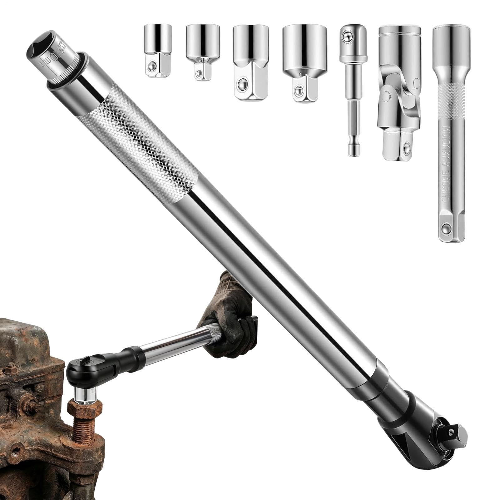 Genérico Llave De Trinquete Con Dado Herramienta Ergonómica de Reparación | Herramienta Para Mecánico Para Electrónica, Manualidades, Bicicletas, Fontanería