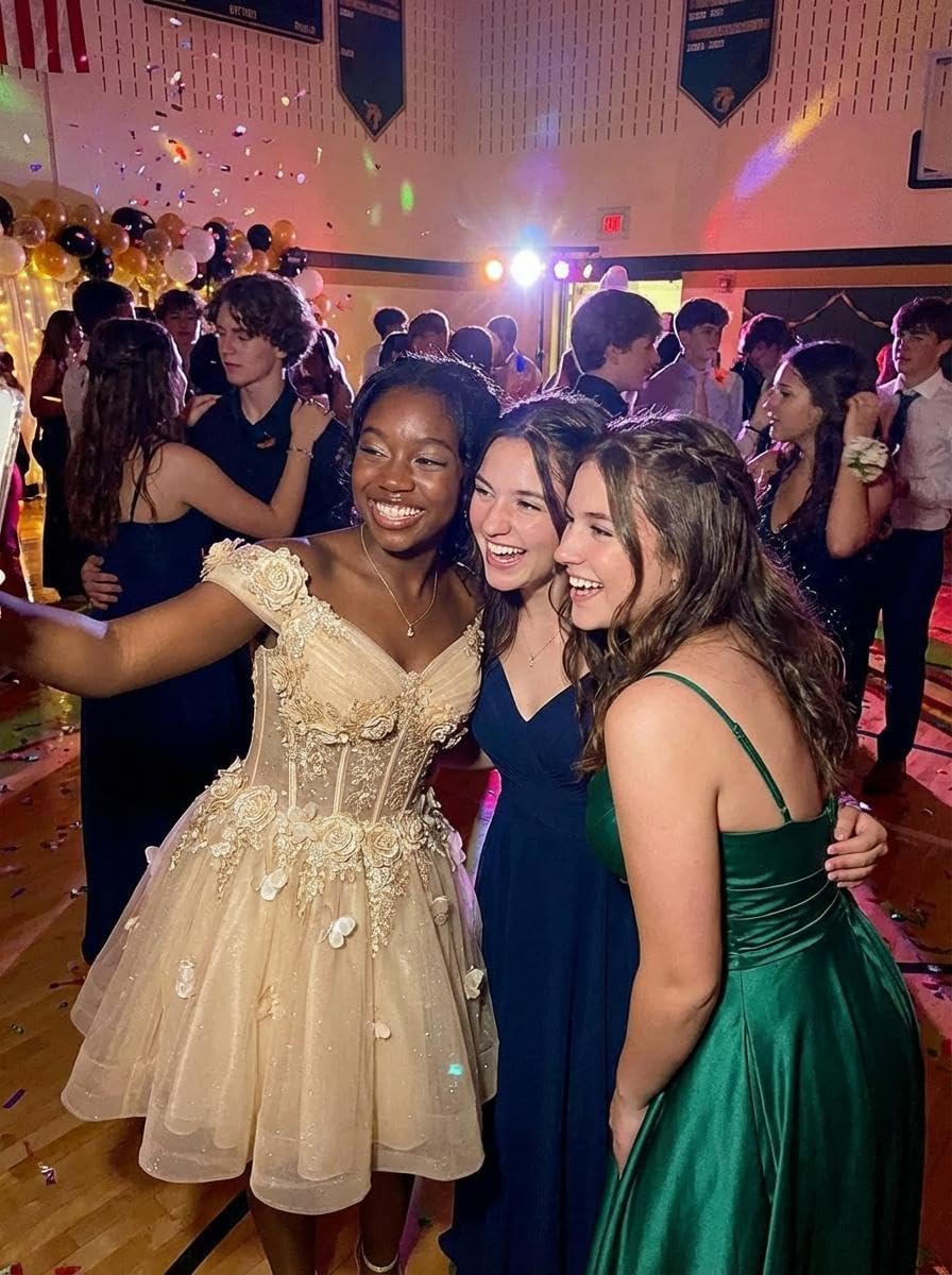 3D Butterfly Homecoming Dresses for Teens Sparkly Short Tulle Prom Dress Off Shoulder Lace DAMA Dress for Quinceanera - Image 3