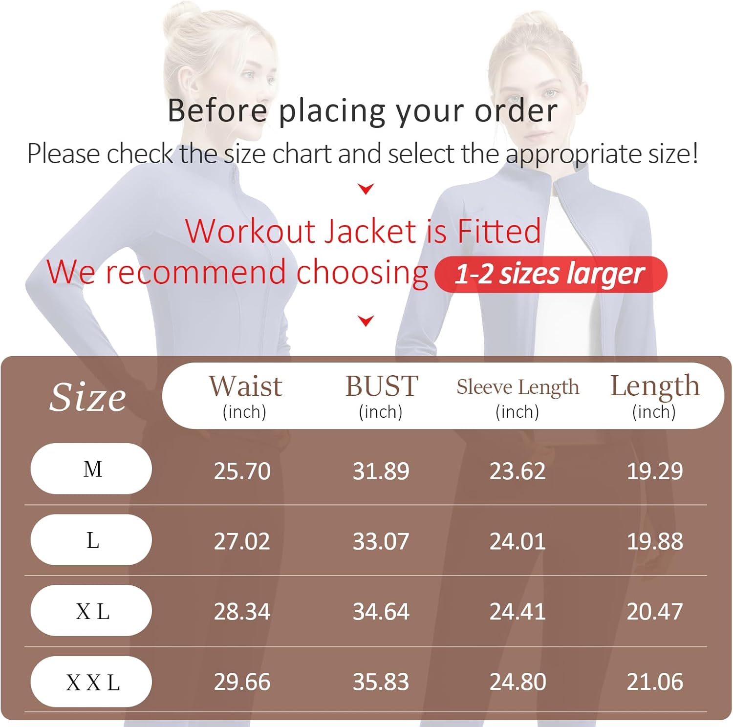 Women's Full Zip Up Workout Jacket, Slim Fit Lightweight Yoga Running Athletic Gym Sports Jacket with Thumb Holes - Image 3