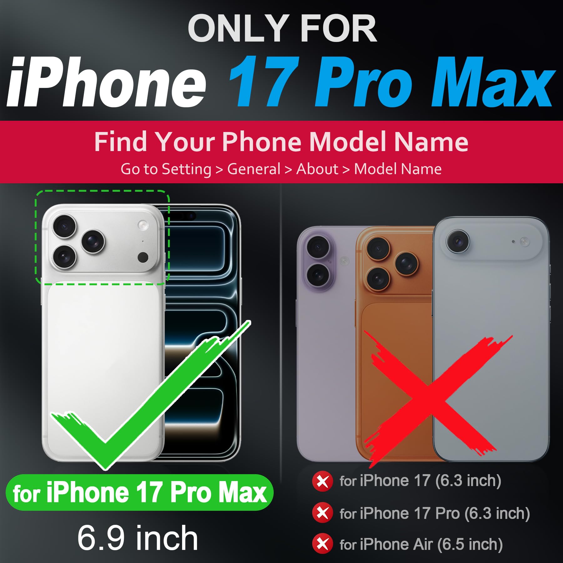 Custodia in pelle per iPhone 17 Pro Max, pelle Litschi, custodia a portafoglio con slot per