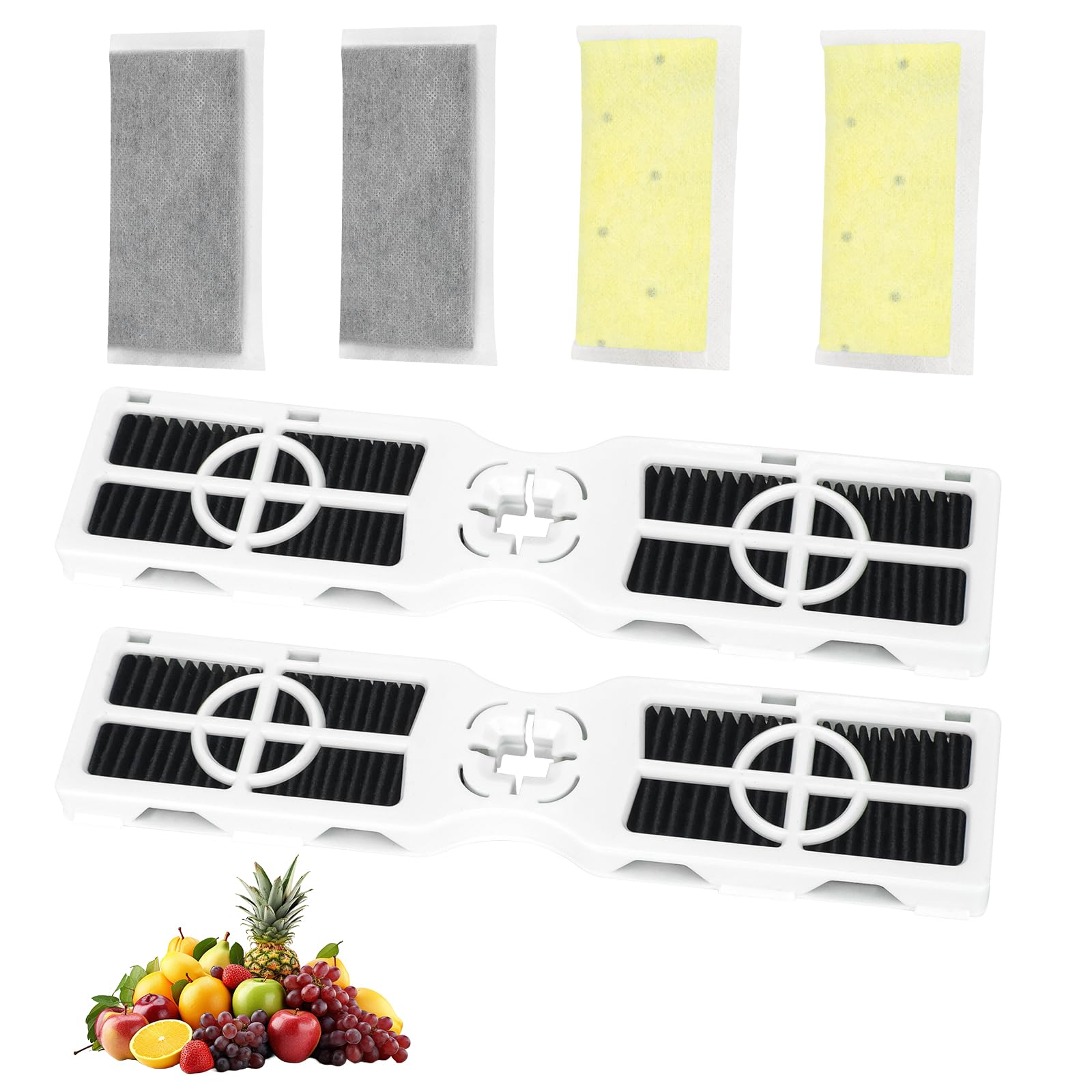 2 AF-2 Air Filters &amp; 4 PK-2 Produce Keeper Refill Replacement Kit – Compatible with Frigidaire Gallery GRMC2273BF, GRMC2273BD, GRMG2272BF Refrigerator Air Filters