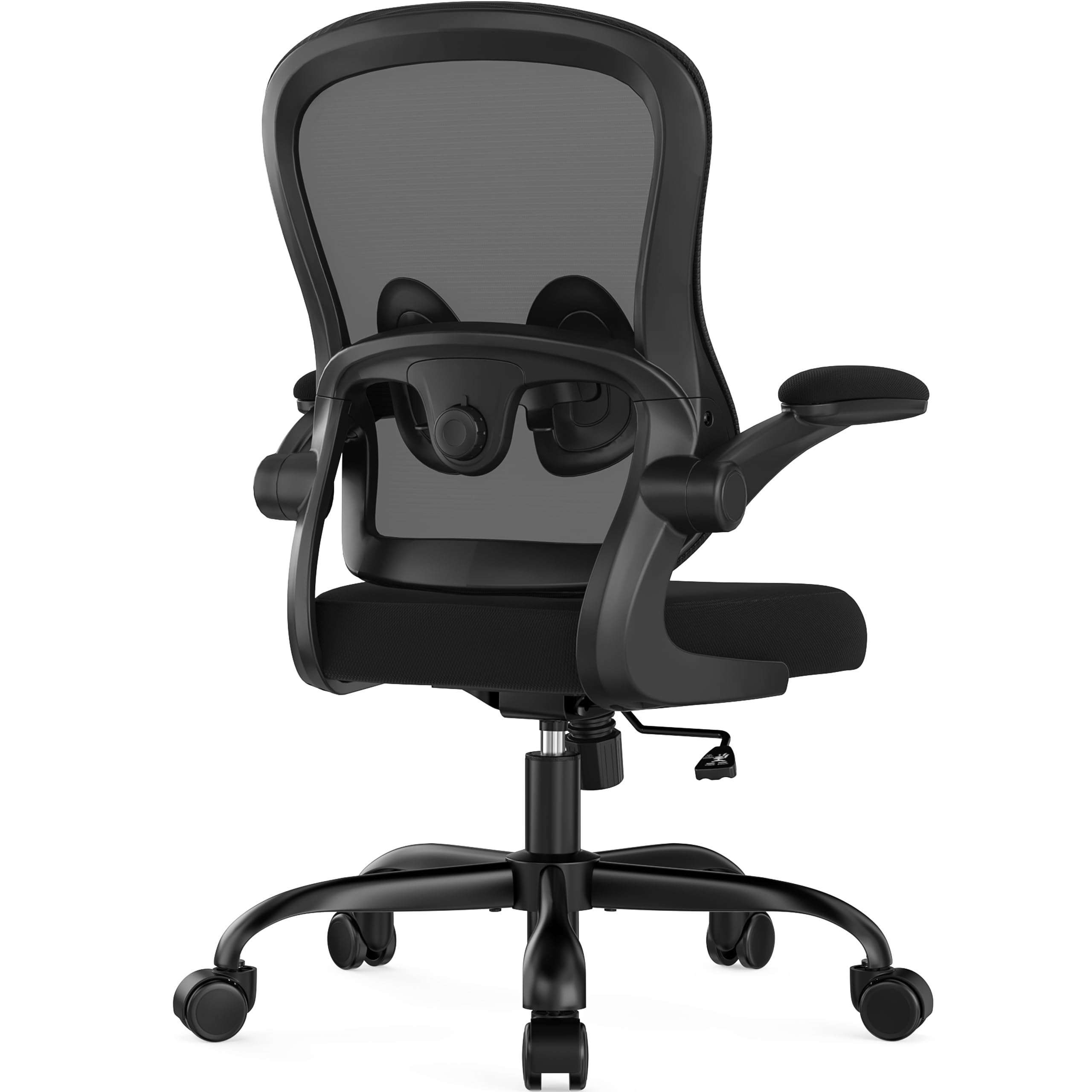 Farini Ergonomic Executive Desk Chair, Mesh Office Chair with Adjustable Lumbar Support and Hinged Armrests, Rotating Rolling Computer Chair for Home Office