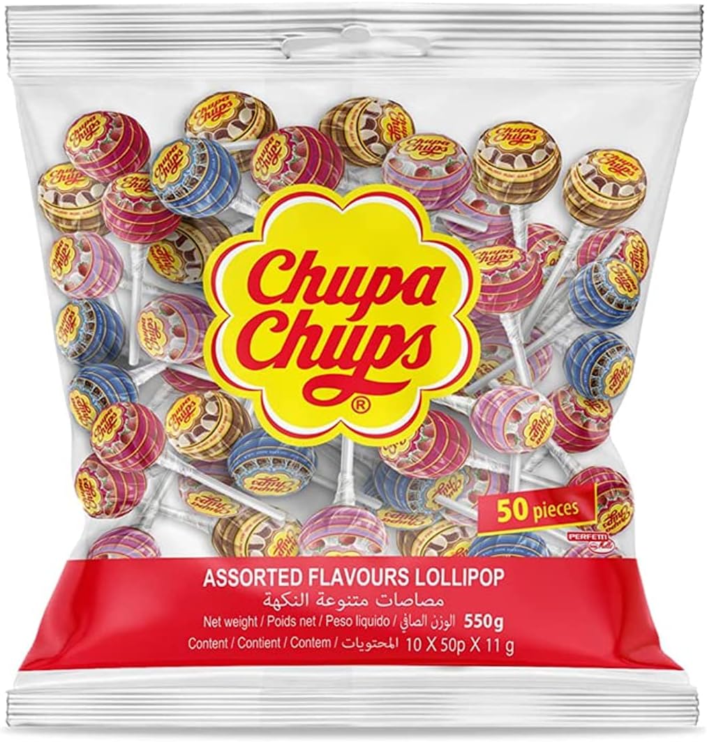 Chupa chups Fruit Lollipops Candy,50 pieces bag