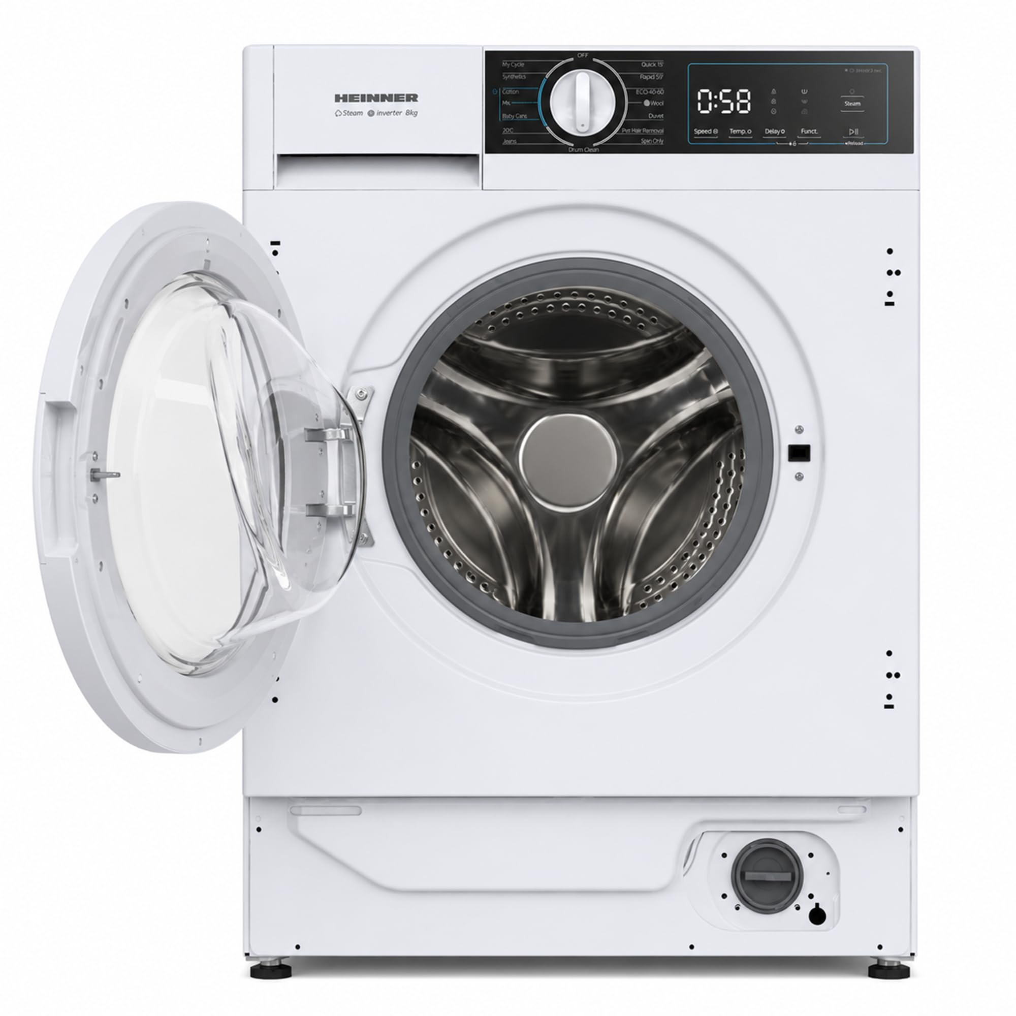 HWM-BI814IVA+++ Einbauwaschmaschine – 8 kg – 1400 U/min – Energieklasse A – Motor Inverter – 15 Programme – Weiß – 5 Jahre Garantie