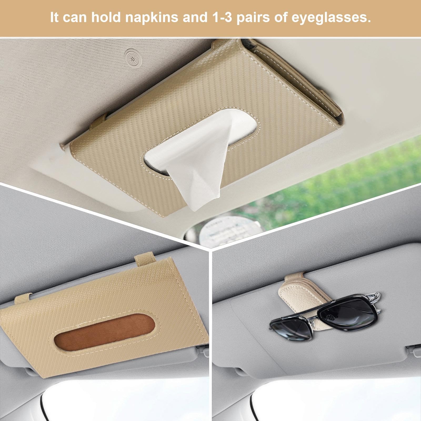 Sunglasses Holder For Car Visor Clip Magnetic For Glasses Personalized Car Organizer Accessories For Mothers Day Gift For Women And Men - View #2