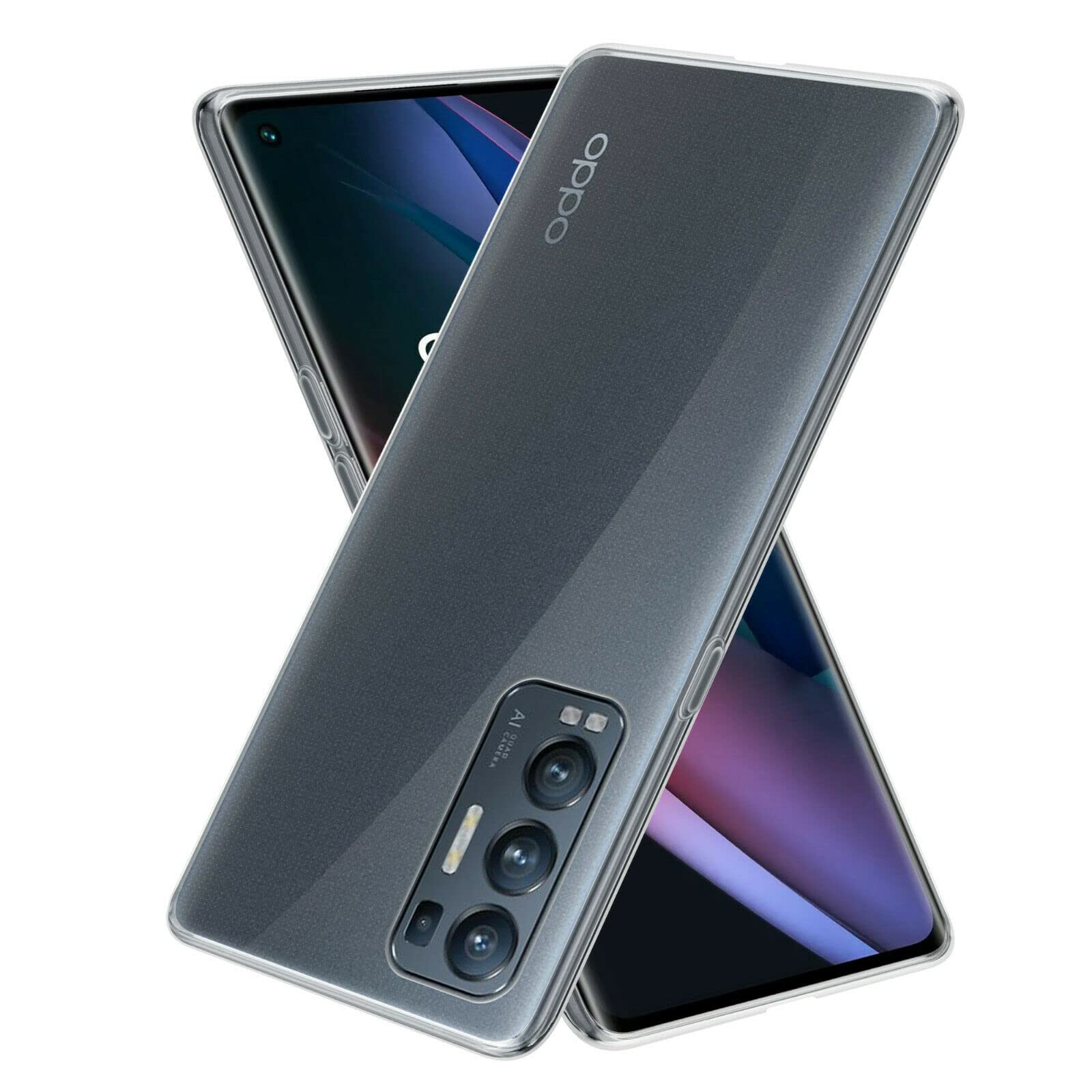 Captor Cover Trasparente Per Oppo Find X5 5G – Custodia TPU Morbida E Sottile – Anti-ingiallimento, Bordo Rialzato, Protezione Fotocamera