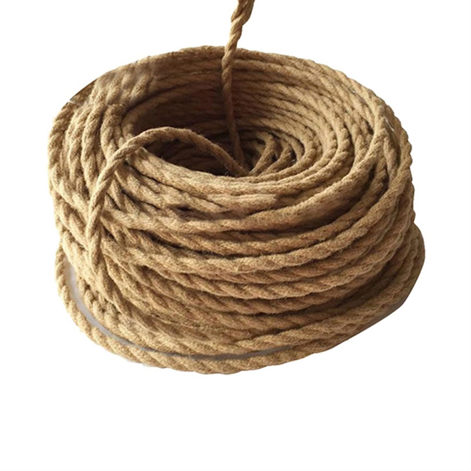 Outdoor Extension 5 Meters 10 Meters 2 Core Bulb Lamp Cable Vintage Twisted Rope Electrical Wire Braided Flexible Retro Pendant Light Cord Solar sheathed (Size : 5meter)