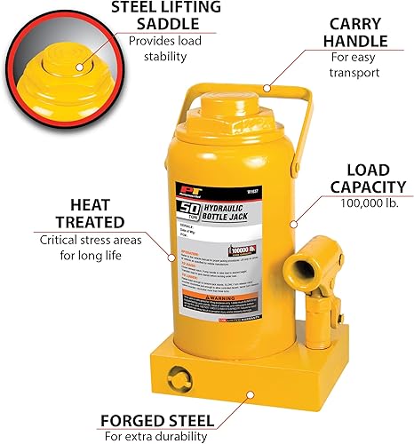 Miniatura 42 de Performance Tool W1633 - Gato hidráulico de 20 toneladas (40,000 libras) Gato hidráulico de botella resistente