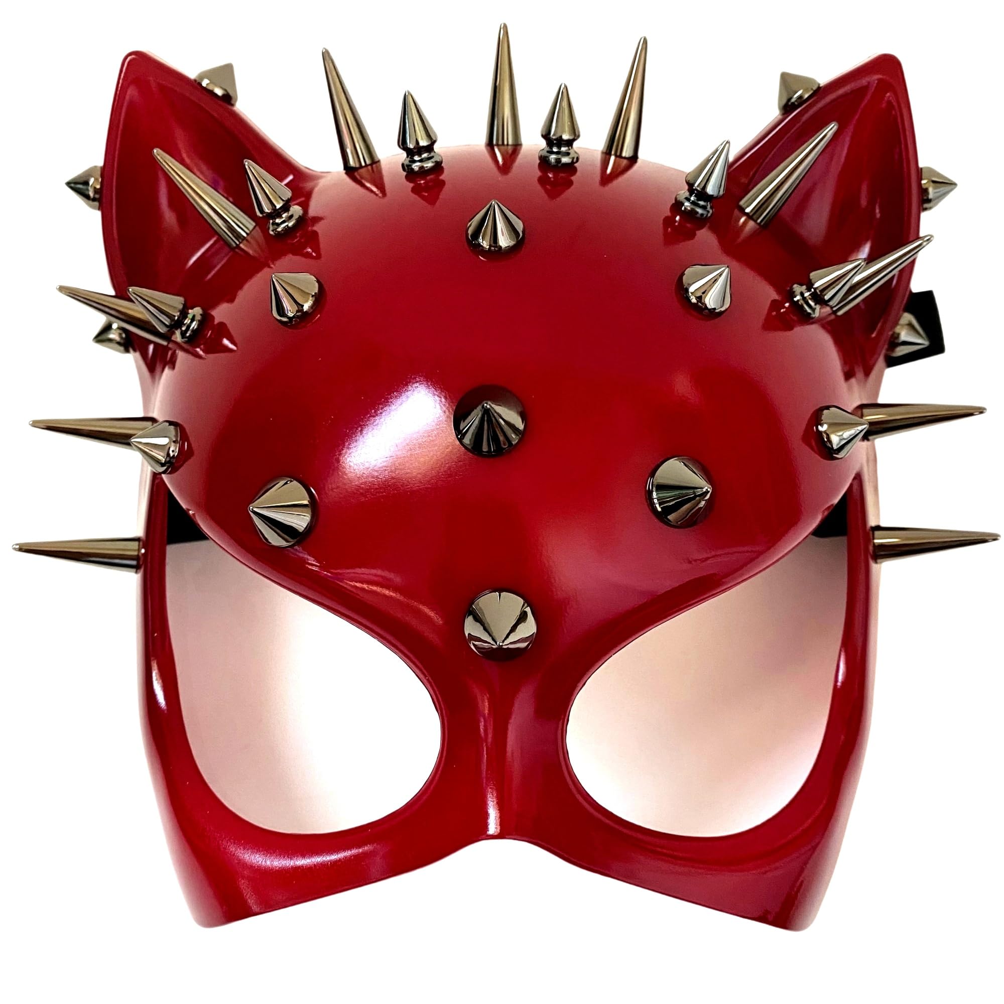 MASQSTUDIO Red Black Cat Woman Dress up Cosplay Party Masquerade Mask Spiky Halloween