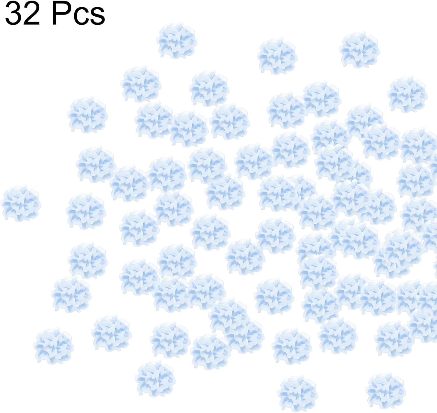 Mini Resin Flower, 0.39" Diameter, Miniature Tiny Luminous Flower Charm Dollhouse Blue - (Applications: for Nail Art, Fairy Garden Dollhouse DIY Crafts), 32-Pieces image 3