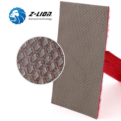 Miniatura 13 de Z-Lion Hojas de papel abrasivo de diamante de grano 60, papel de lija de diamante, parte trasera de nailon para moler piedra de vidrio de cerámica