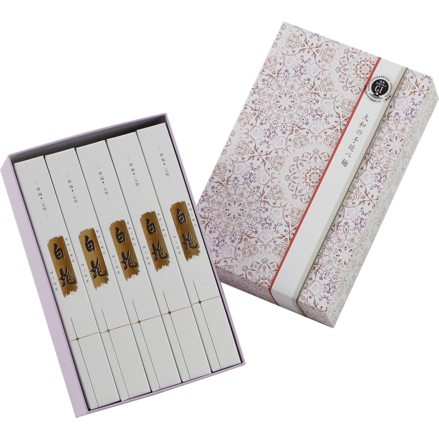 Amazon.co.jp: 三輪そうめん松田 細麺 白髭 【贈答用】 (正倉院箱 50g