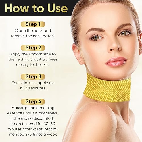 Miniatura 5 de Parches antiarrugas para el cuello, suavizan las líneas finas y arrugas, parches naturales antiarrugas para el cuello con colágeno hidrolizado para