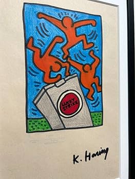 Amazon.co.jp: キースヘリング直筆手書き財団認証印鑑定書 LUCKY