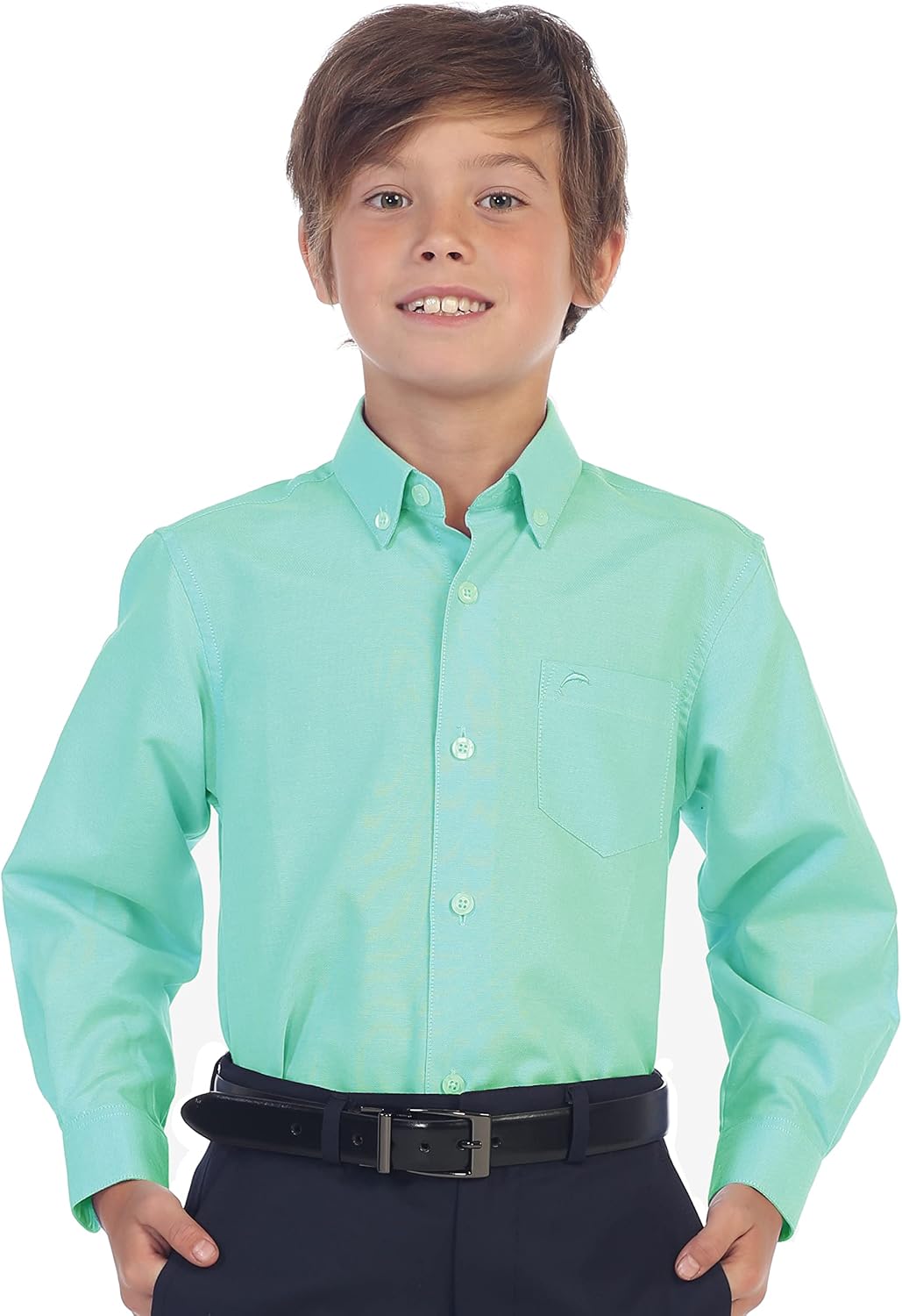 Gioberti Boy's Oxford Long Sleeve Dress Shirt