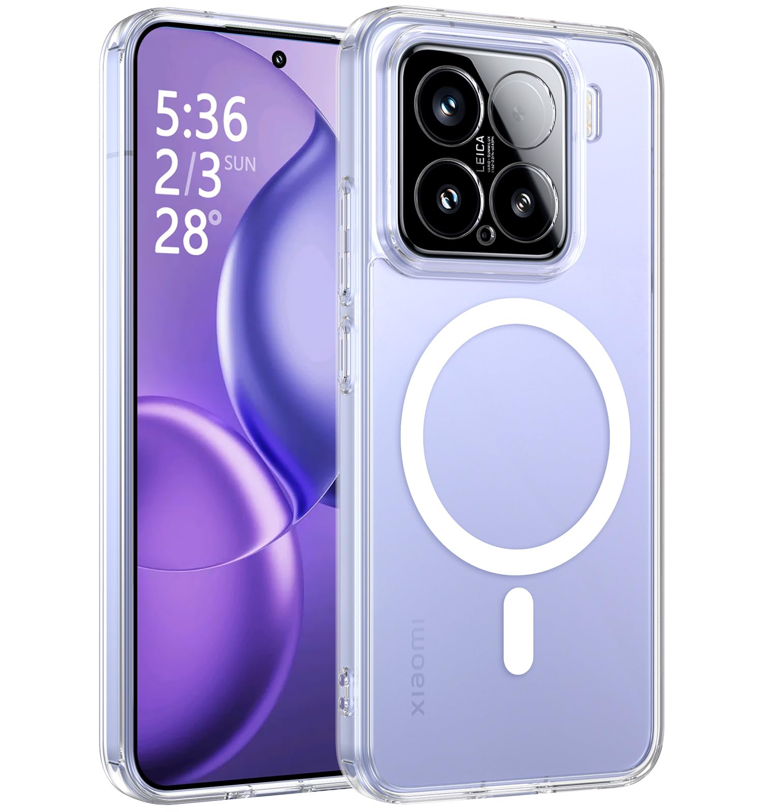 BENTOBEN Case for Xiaomi 15 Case with Mag-Safe, Clear Magnetic Mobile Phone Case for Xiaomi 15 5G 6.36 Inch with Magnet Wireless Scratch-Resistant Soft Silicone Thin Flexible Shockproof Protective