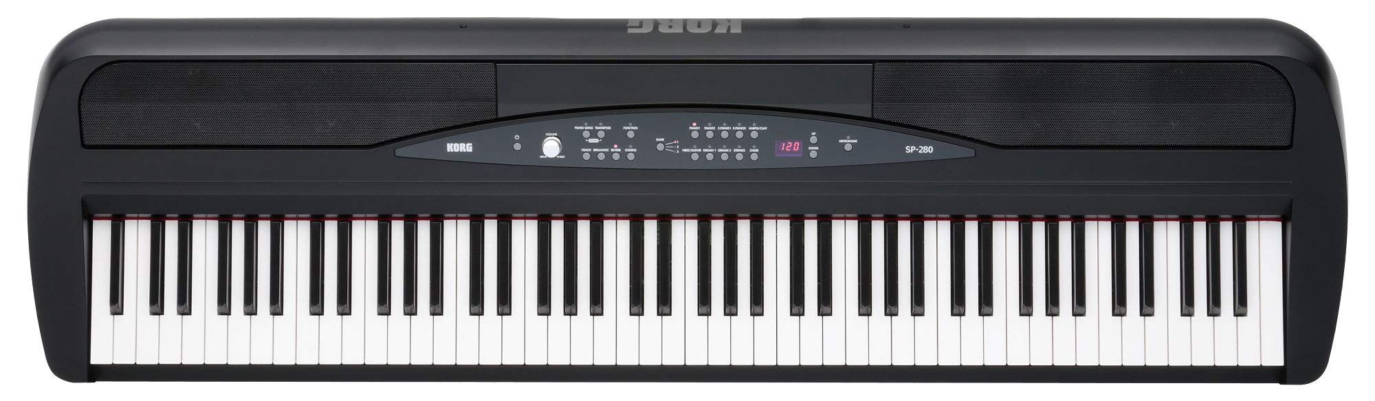 Korg SP-280 BK Portable Piano Set (Digitalpiano mit 88 Tasten, Pedal & Ständer im Starterset inkl. Pianobank, Kopfhörer, Tasche & Klavierschule) Schwarz