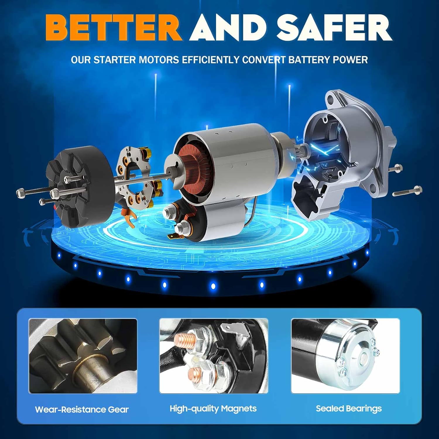 Starter 17708N (Only for Auto) Fit for Hyundai Tucson 05-09 2.0L for Elantra 96-98 1.8L 99-06 2.0L for Tiburon 97-06 2.0L Fit for 2.0L Kia Spectra 04-06 for Spectra5/Sportage 05-06