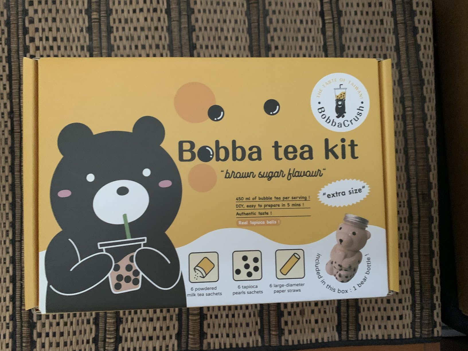 Bobbacrush – DIY Bubble Tea Kit Brown Sugar Flavor with Tapioca Pearls ...