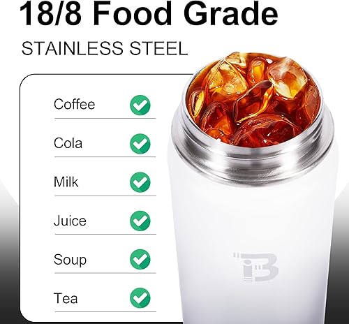 Miniatura 3 de Botella de agua aislada de 32 onzas con tapa de popote, tapa de boquilla y mango de paracaídas, botella de agua de acero inoxidable boca ancha,