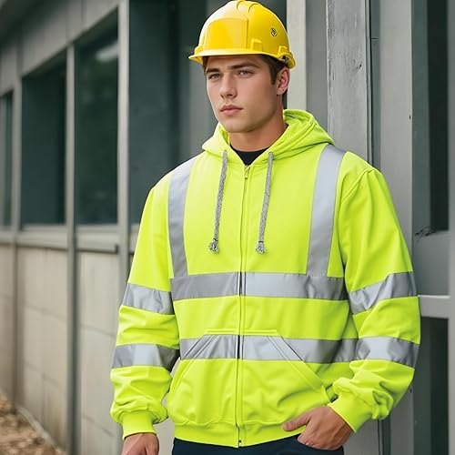 Miniatura 6 de Hi Vis - Sudaderas de visibilidad reflectante de color liso para hombre