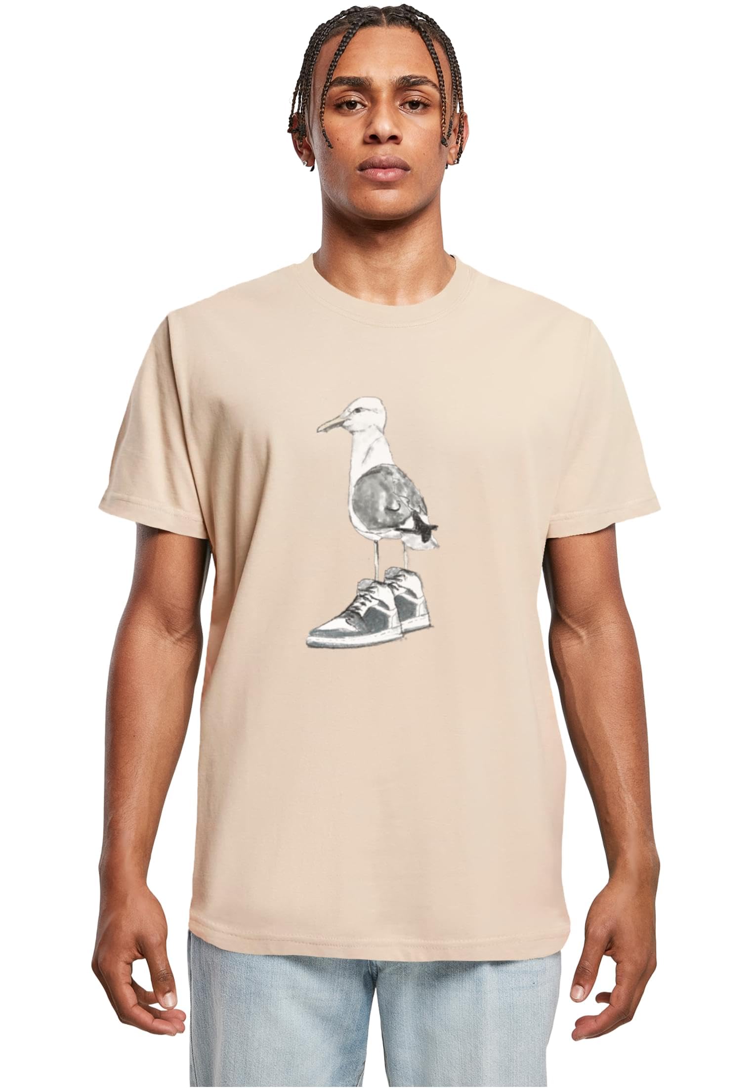 Mister Tee Men's T-Shirt, Sand, XS