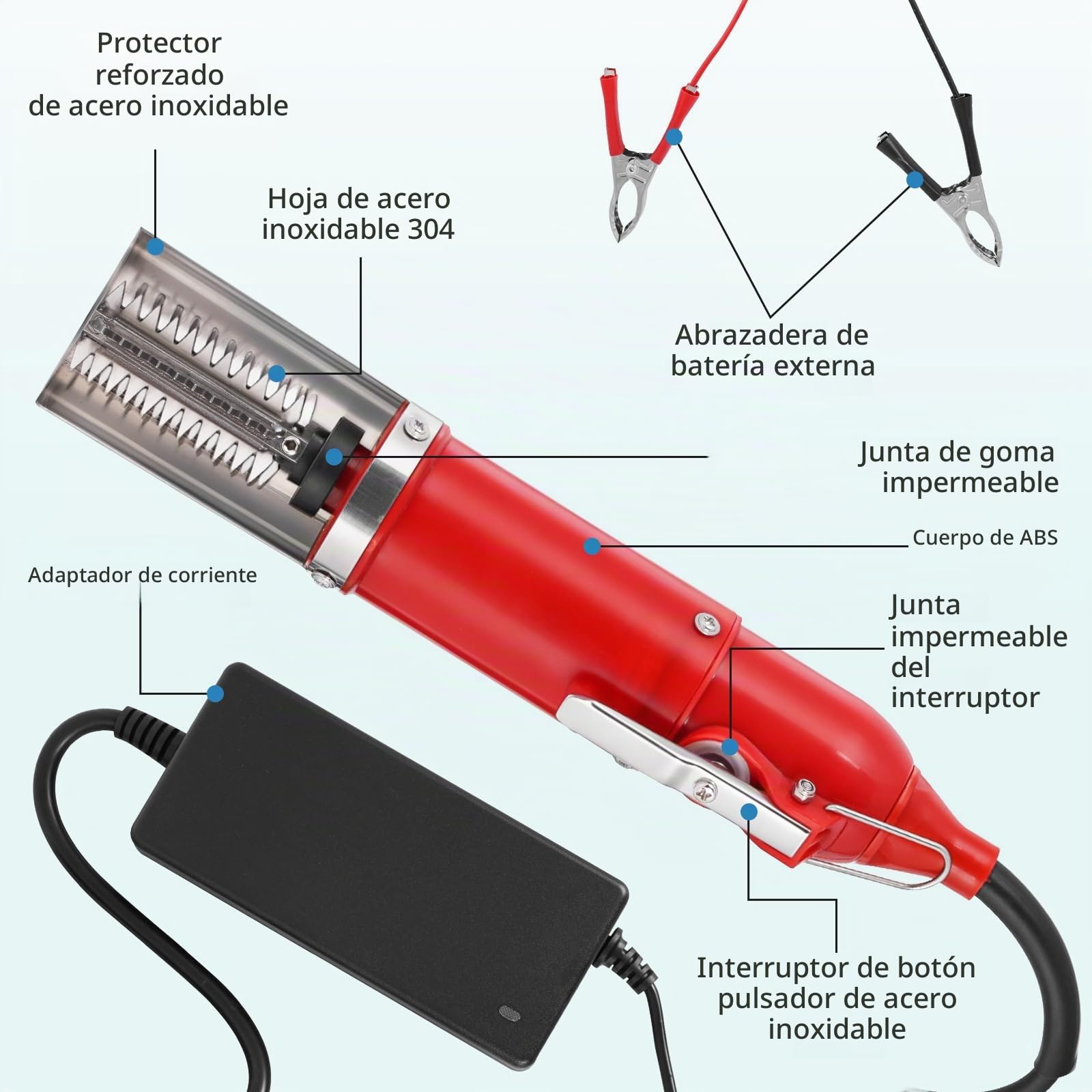 MXBAOHENG Escamador de Pescado Profesional eléctrico 120 W 6500 RPM escamador eléctrico Escalador Pescado eléctrico raspador Apto para como salmón/atún Rojo/Trucha/Arenque