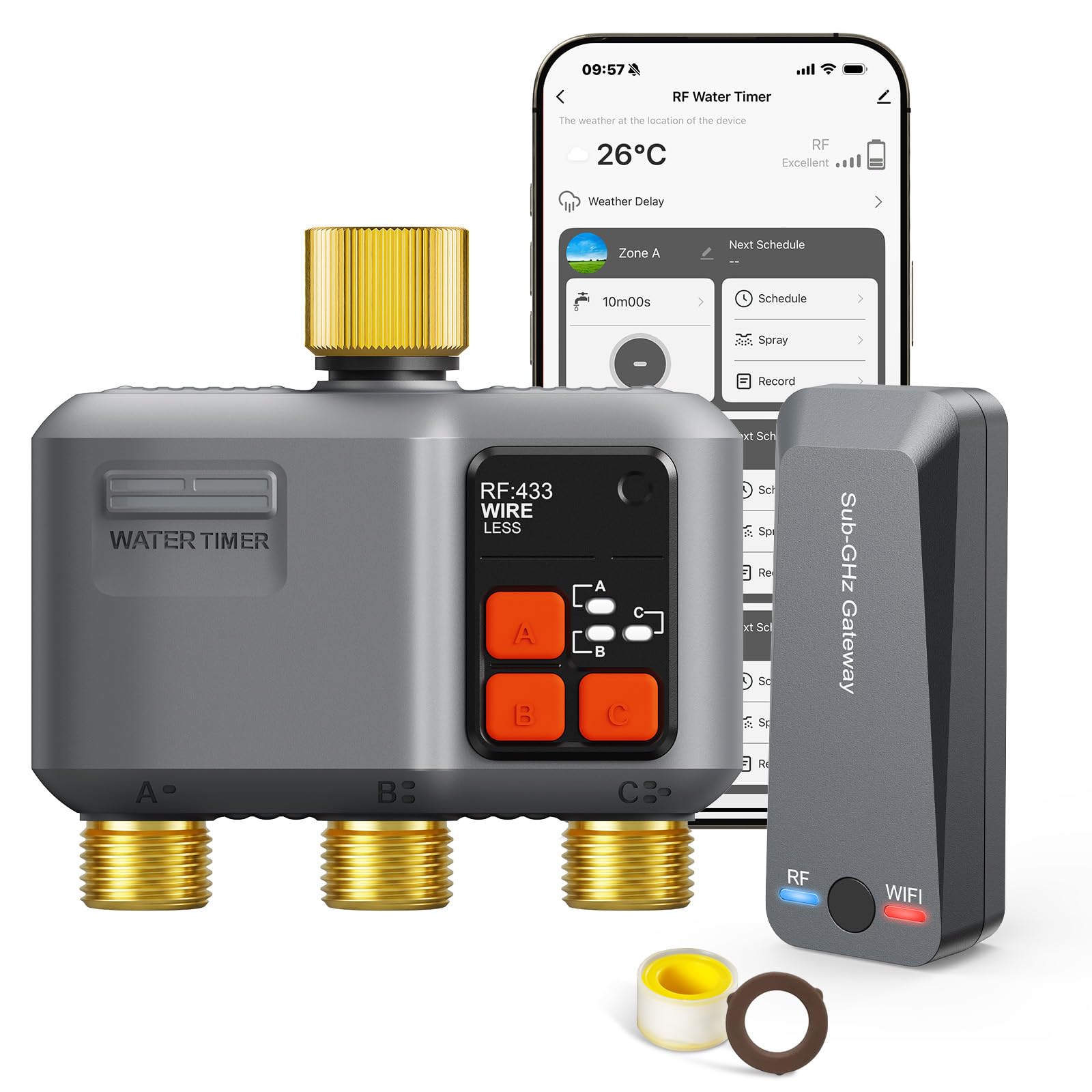 Photo 1 of Johgee WiFi Sprinkler Timer 3 Zone, 984ft Range