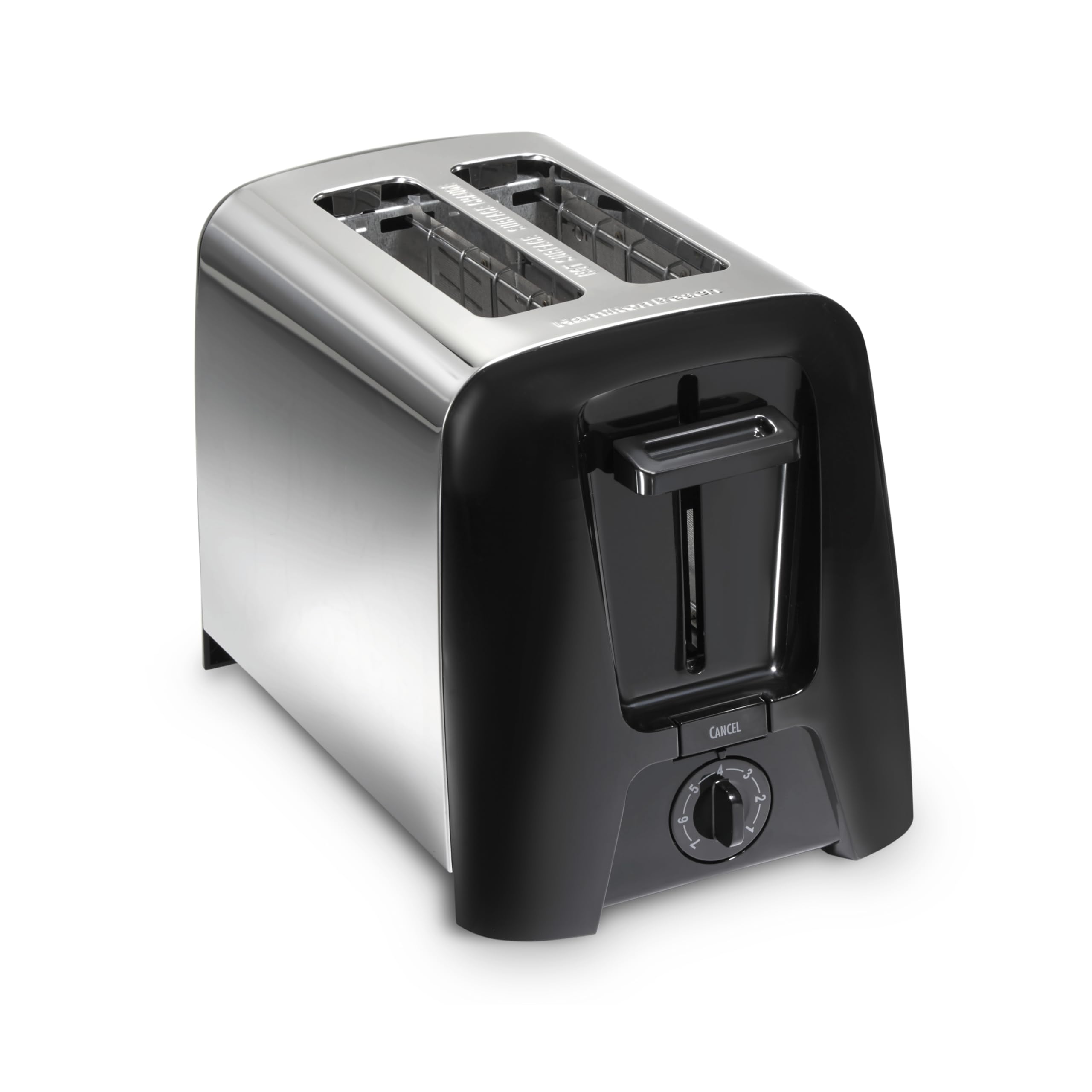 Hamilton Beach 2 Slice Toaster with Extra Wide Slots, Shade Selector, Auto-Shutoff, Cancel Button and Toast Boost, Black