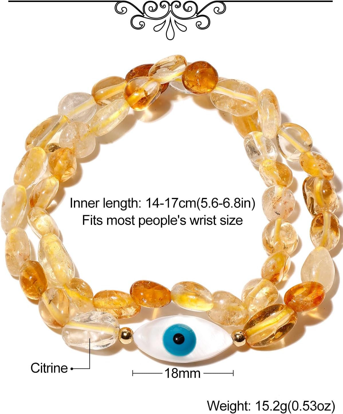 Spiritual Tumbled Crystals Shell Evil Eye Bracelets Protection Boho Wrap Bracelets for Women Wealth Good Luck - Image 7