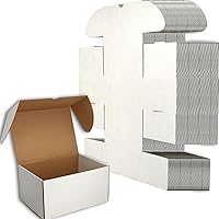 Vista 32 de Cajas de envío negras para pequeñas empresas, paquete de 20 cajas de cartón corrugado de 12 x 8 x 3 pulgadas para envío, embalaje, regalos