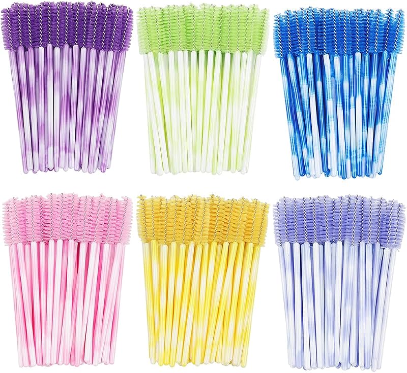 300 escovinhas descartáveis para máscara de cílios myaokue-up, cores variadas