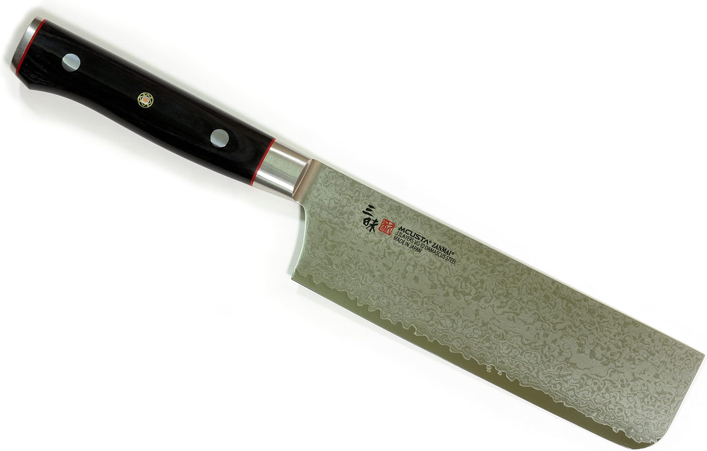Zanmai Seki Japan Nakiri 165mm Japanese Damascus Kitchen Cutlery Knife