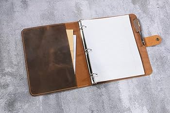 バインダー　レザー　A4 UNUSED Amazon | レザー A4バインダーカバー 本革 25mmリング3穴バインダー