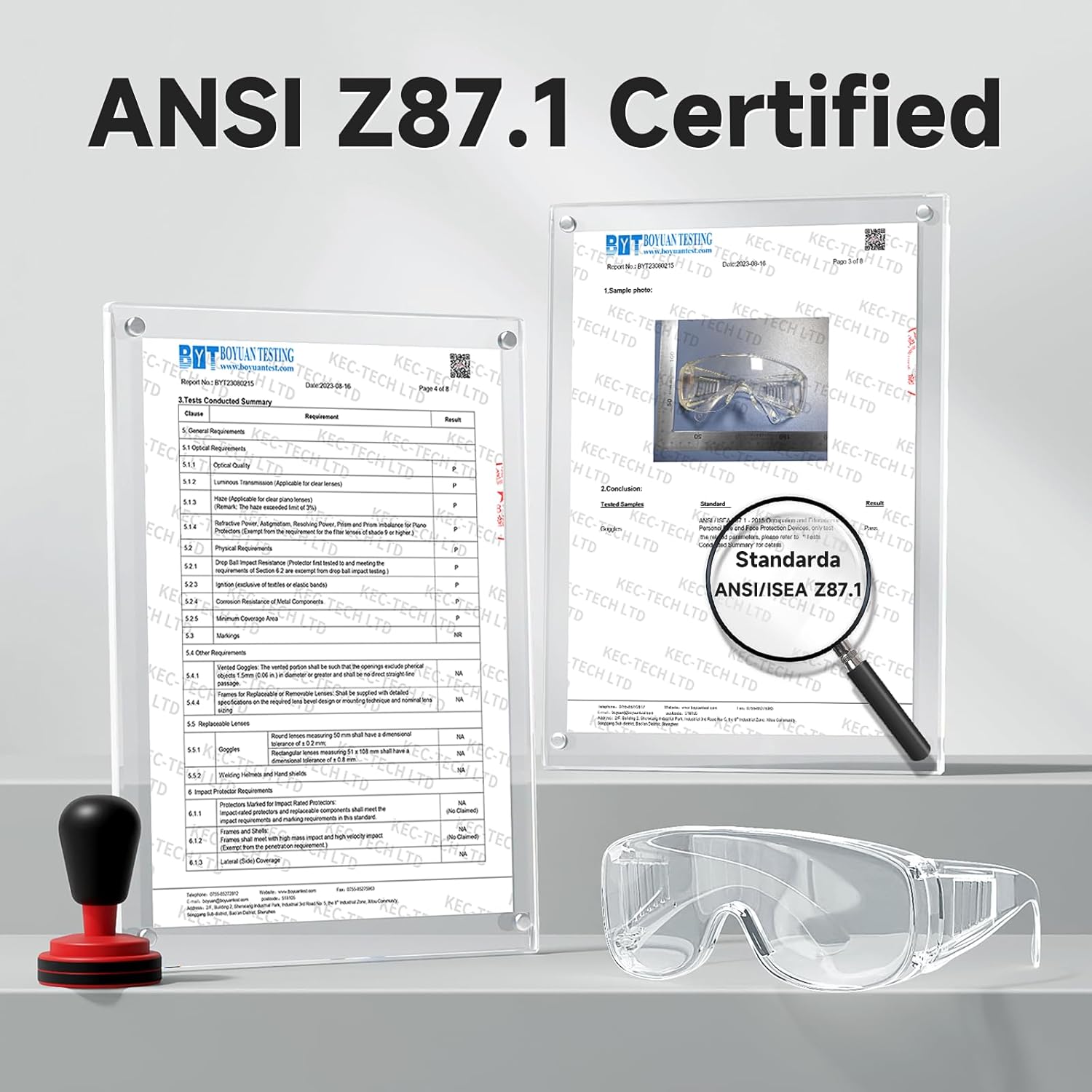 Clear Safety Glasses Over Eyeglasses Anti Fog ANSI Z87.1 Lightweight Protective Eyewear for Men Women Bulk 10pcs