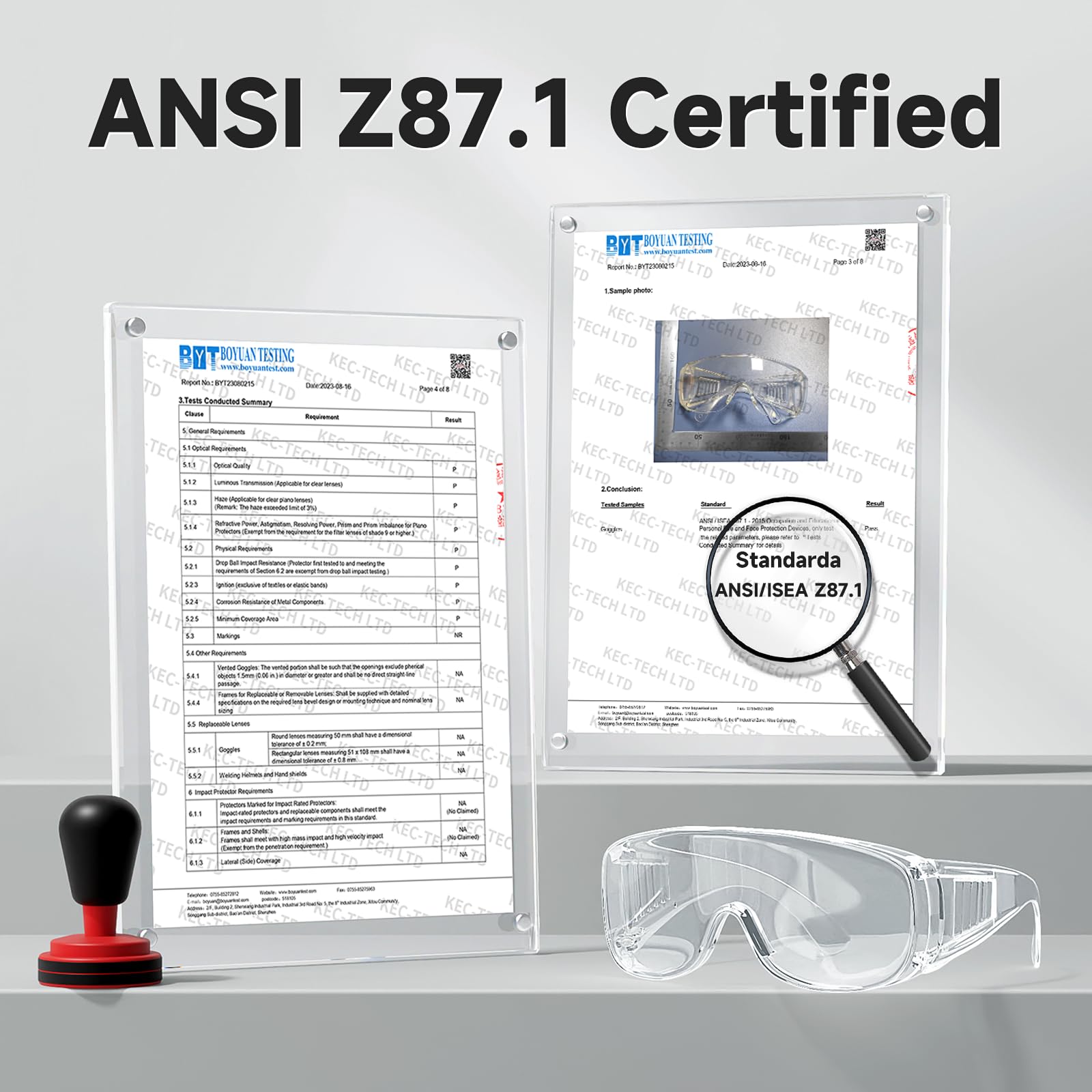 ANSI Z87.1 - Gafas de seguridad transparentes con protección ocular antivaho y arañazos para hombres y mujeres, 10 unidades