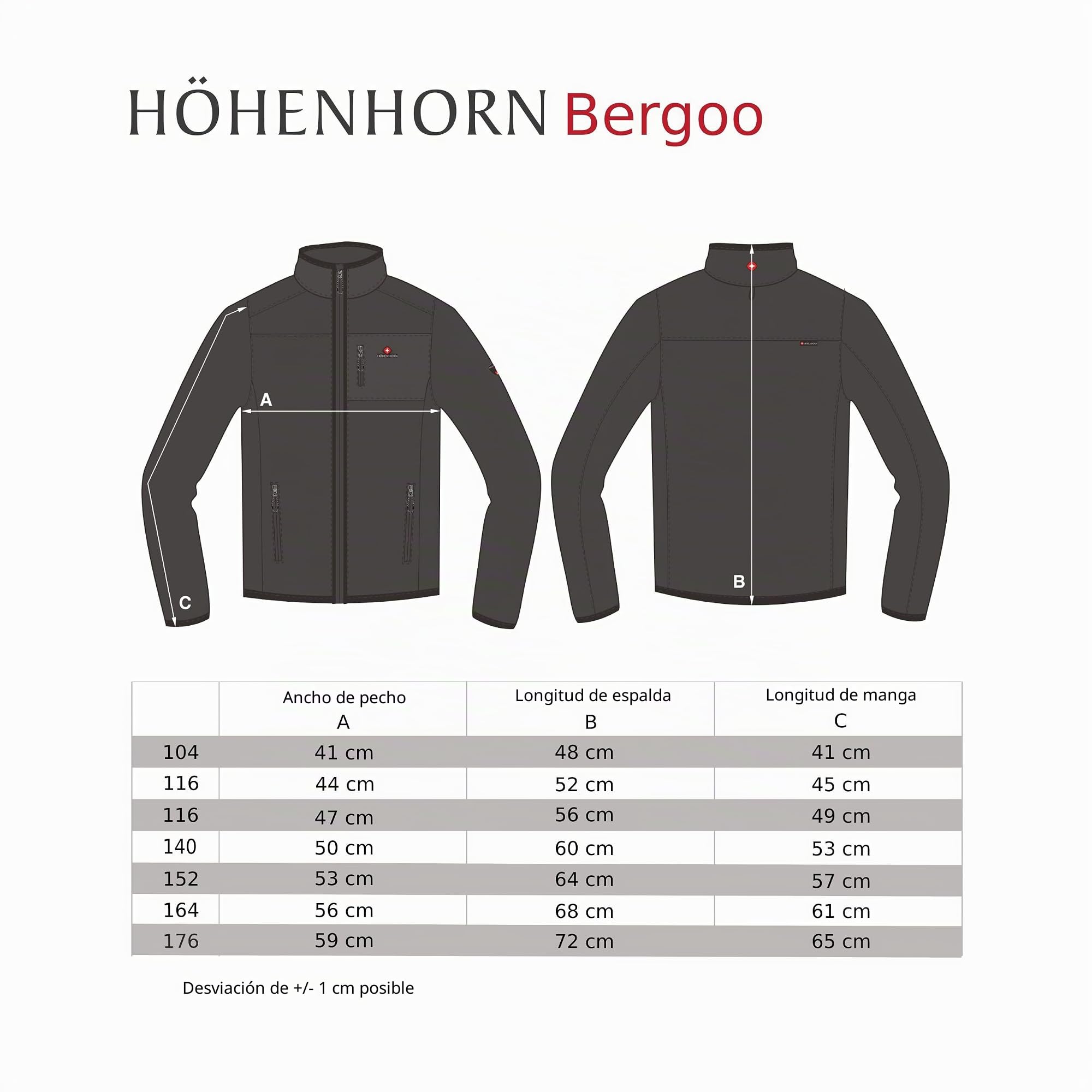 Höhenhorn Bergoo Chaqueta de invierno para niños, chaqueta acolchada para niño, forrada