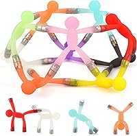 Boxgear Magnet Men 10-Piece Translucent Magnetic Travel Toys for Kids 3+ - Road Trip Fun, Easter Basket Stuffers, Toddler Gifts