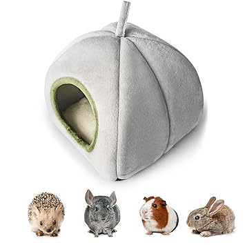 USWT Guinea Pig Bed, Guinea Pig Hamster Hideout,Cozy House Bed for Bunny/Chinchilla/Ferrets/Hedgehog/Sugar Glider,2 in 1 Functional Small Animals Bed/Small Animals Tent