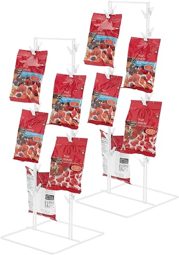 Estante de encimera blanco con clip de resorte - 32 clips - (9 pulgadas de ancho x 10 pulgadas de profundidad x 24 pulgadas de alto) - Perfecto para