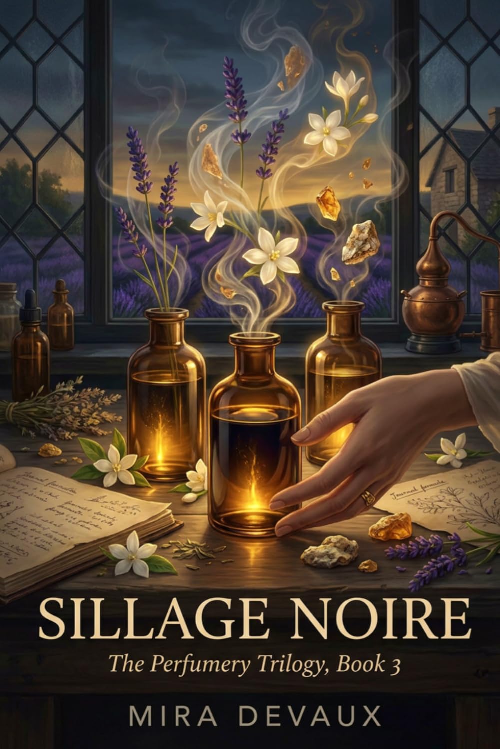 Sillage Noire: The Perfumery Trilogy, Book 3: In Geneva and Grasse, three women assemble a fragrance, discover a love that transcends, and learn that the most beautiful creations never truly fade