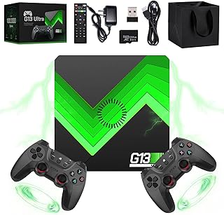 Ruileyou G13 Ultra 100000 Spiele, G13 Ultra Konsole, 4K HD Retro Spielkonsole, 60 Bilder pro Sekunde, Plug and Play Video Game Console, Gift for Men, Husband (64G)