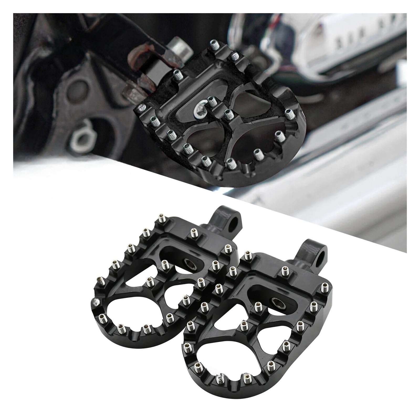 Pedal Motocicleta reposapiés Estriberas Anchas Y Anchas para Motocicleta Estriberas Giratorias para para Dyna Fat Bob para Softail para Sportster Street Bob Motocross Universales