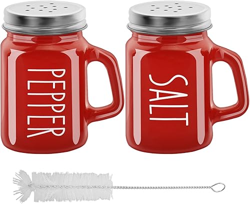 Miniatura 17 de 2 botellas de vidrio para especias de 4 onzas, saleros, botellas de especias para el hogar, salero y pimentero, tarro de condimentos multiusos para