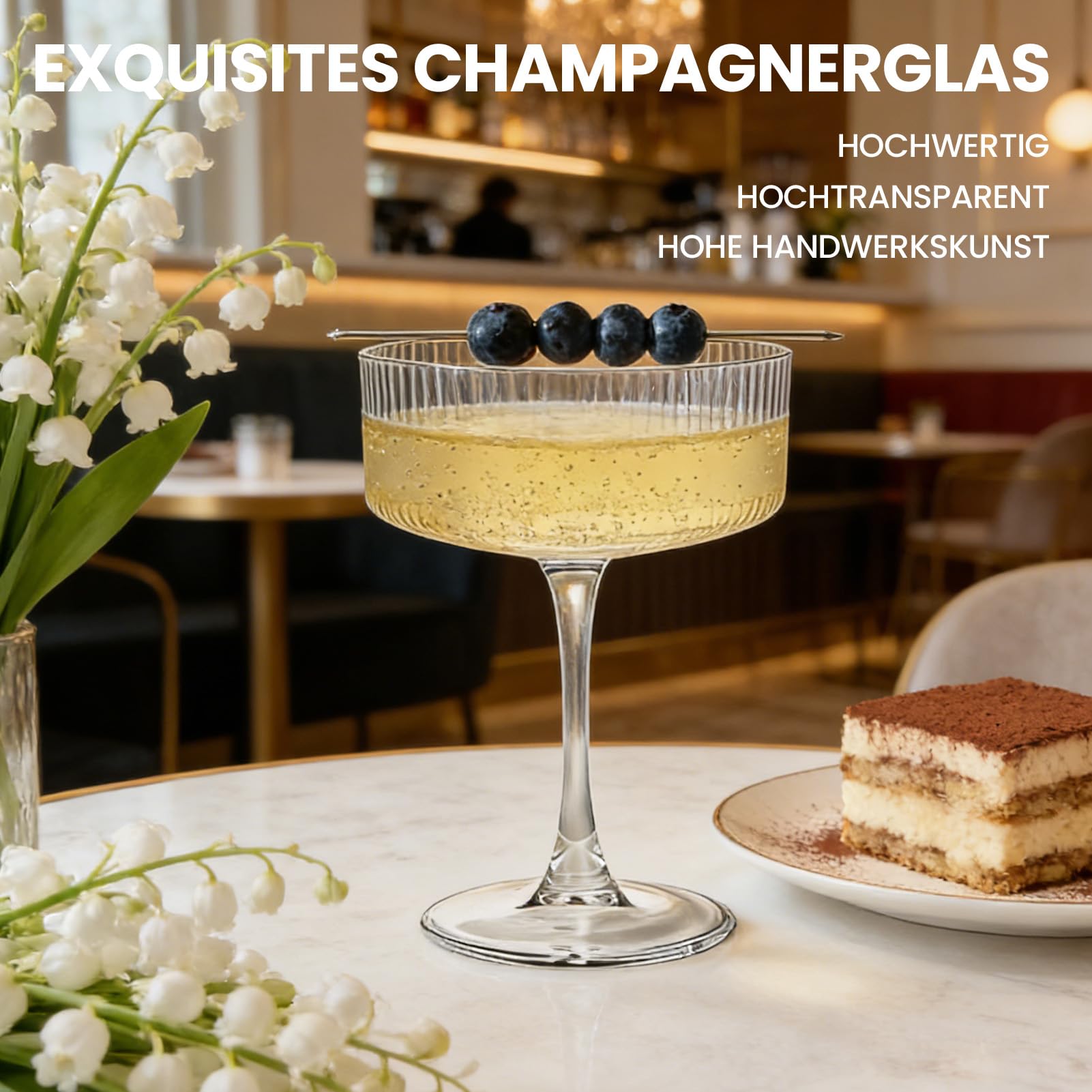 Juego de 4 copas de martini, copas de cristal coupé, copas de cóctel, grandes e inusuales, copas de champán soplado a mano para café expreso Martini, Manhattan como artículos de bar (JR1007)
