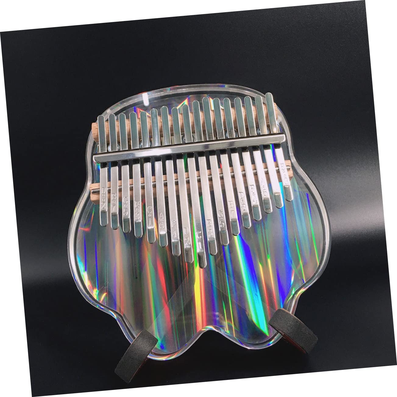 1set Mini Kalimba Portatile Tasti Acrilico Trasparente Strumento Musicale Per Iniziare Creativo Per Amici e Famiglia Per Performance e Registrazioni