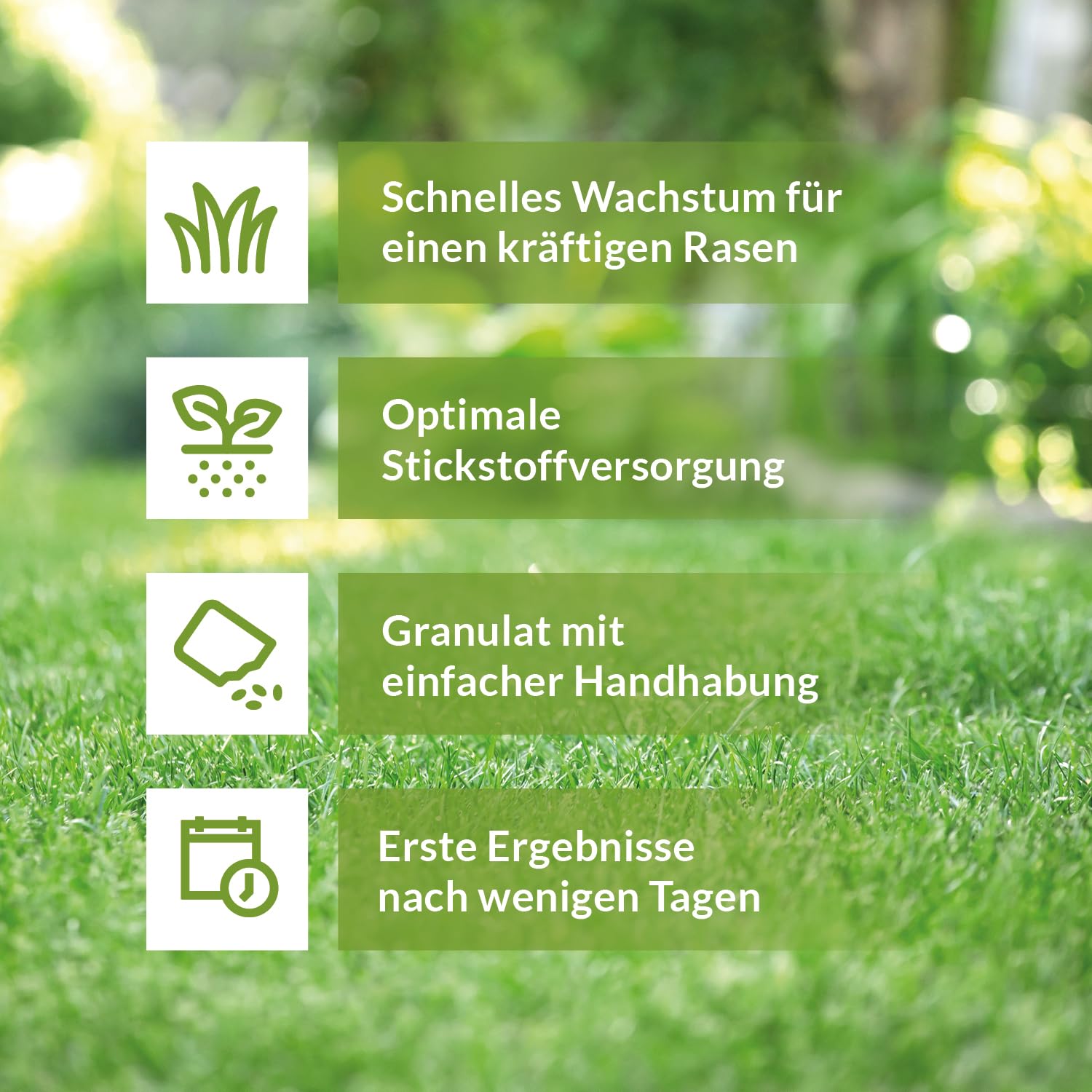 Turbo Schnell Grün 20kg Rasendünger Sommer - N26 Stickstoffdünger | Ideal bei Hitzestress - Gesunder, Grüner Rasen dank Wachstumsschub - Sommerdünger für Rasen, Blumen, Obst & Gemüse