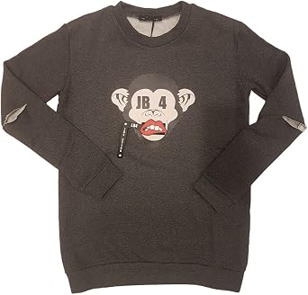 J.B.4 Felpa Scimmia jb4 (l, Grigio) : Amazon.it: Abbigliamento